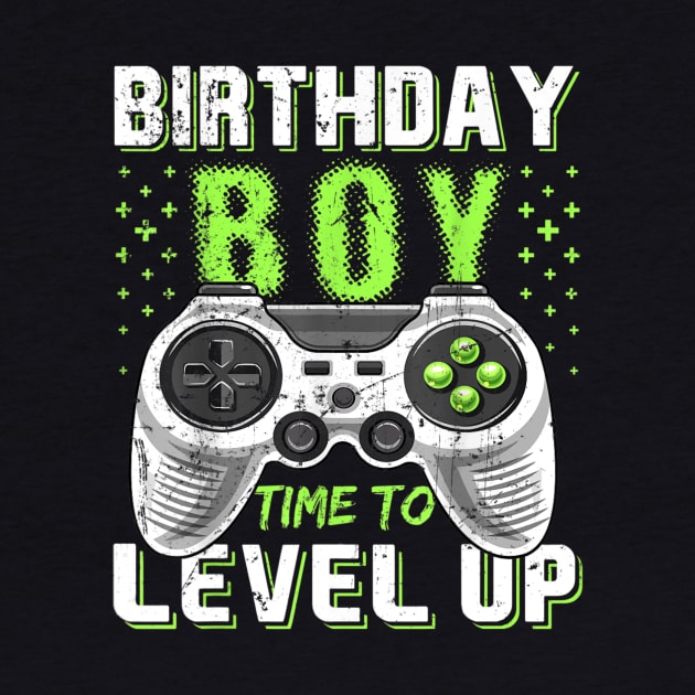 Birthday Boy Time To Level Up Video Game Birthday Gift Boys T shirt by Tisine